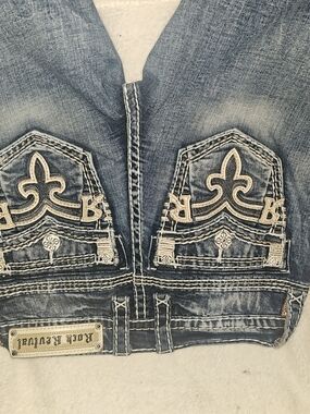 Rock Revival Women's Light Blue Embellished Jeans